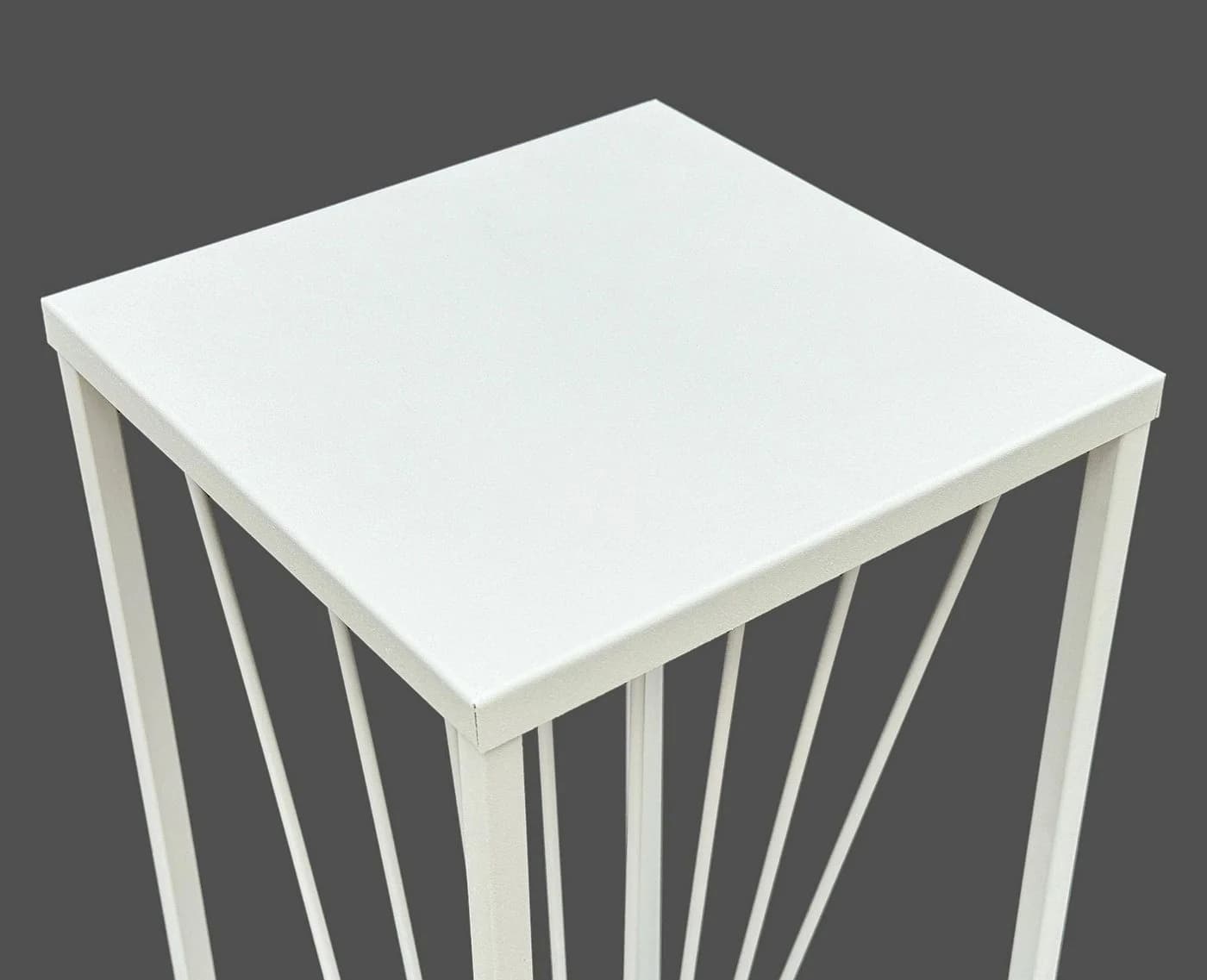 DanDiBo Blumenhocker Metall Weiß 70 cm Beistelltisch - Bild 4