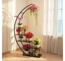 DanDiBo Blumenständer Indoor 170 cm Metall Schwarz Halbrund Bild 3