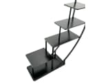 DanDiBo Blumenständer Indoor 170 cm Metall Schwarz Halbrund Bild 5