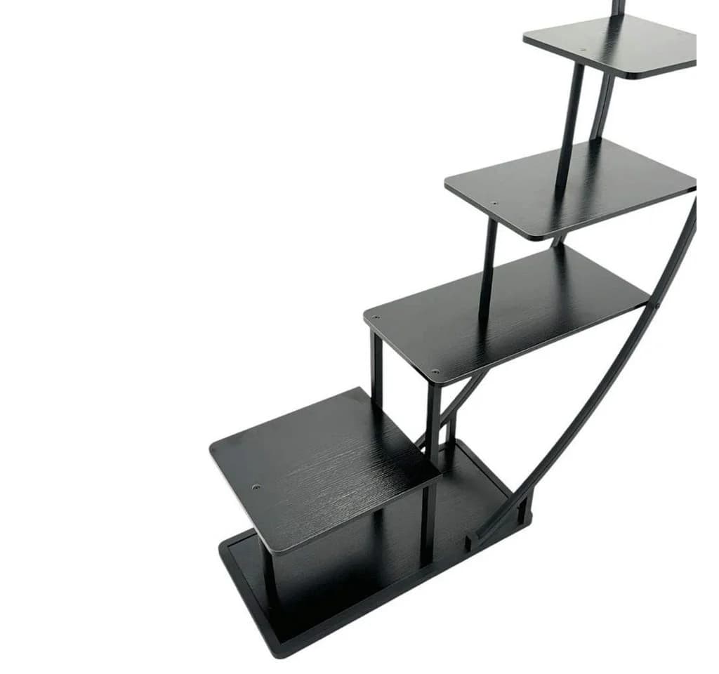 DanDiBo Blumenständer Indoor 170 cm Metall Schwarz Halbrund - Bild 5