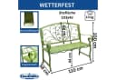 DanDiBo Gartenbank Wetterfest 2 Sitzer Metall Grün Antik Parkbank Bild 1