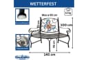 DanDiBo Gartenbank Halbrund Wetterfest Metall Braun Bild 1