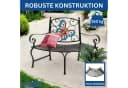 DanDiBo Gartenbank Halbrund Wetterfest Metall Braun Bild 4