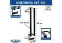 DanDiBo Toilettenpapierhalter Schwarz Wand Metall Modern Bild 1