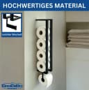 DanDiBo Toilettenpapierhalter Schwarz Wand Metall Modern Bild 3