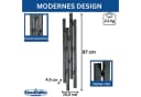 DanDiBo Wandgarderobe Schwarz Metall mit 8 Haken Modern Bild 1