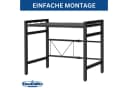 DanDiBo Verstellbares Mikrowellenregal Schwarz 2 Stufig Bild 5