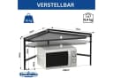 DanDiBo Küchenregal Mikrowellenregal Eckregal 72x72 cm Schwarz Bild 1