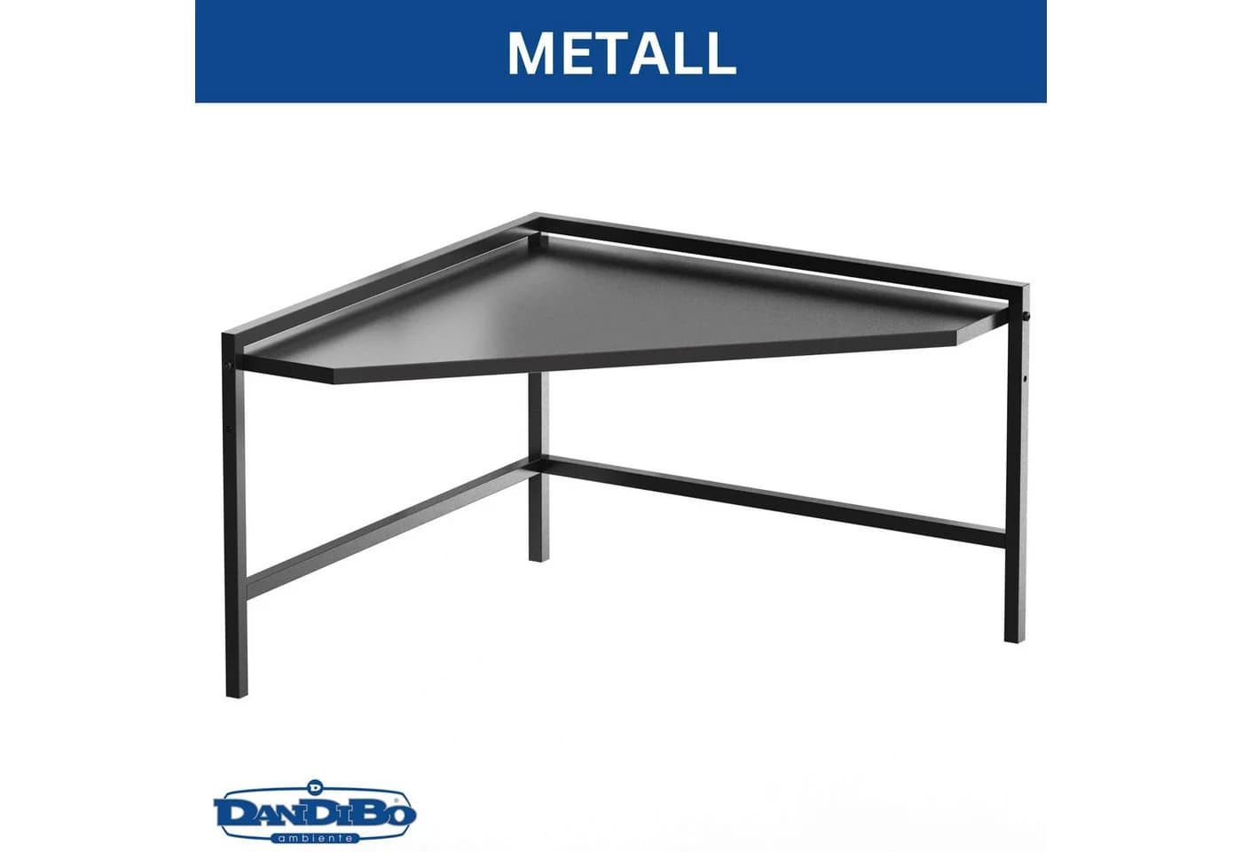 DanDiBo Küchenregal Mikrowellenregal Eckregal 72x72 cm Schwarz - Bild 3