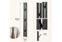 DanDiBo Wandgarderobe 2er Set Schwarz Metall mit 6 Haken Bild 1