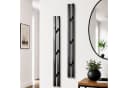 DanDiBo Wandgarderobe 2er Set Schwarz Metall mit 6 Haken Bild 2