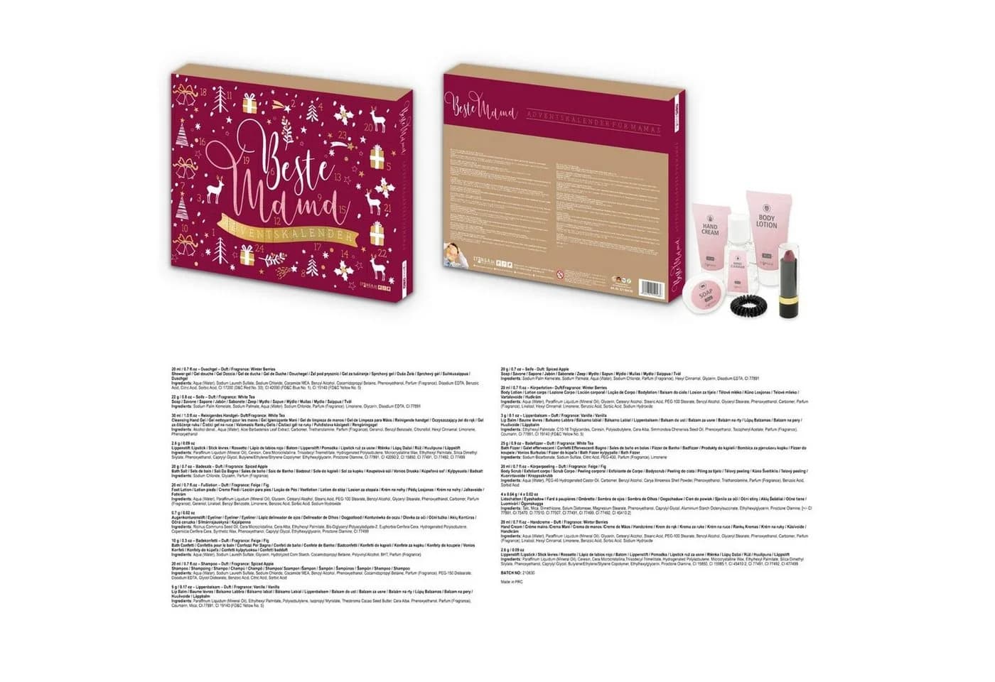 itenga Adventskalender Beste Mama rot gold - Bild 4