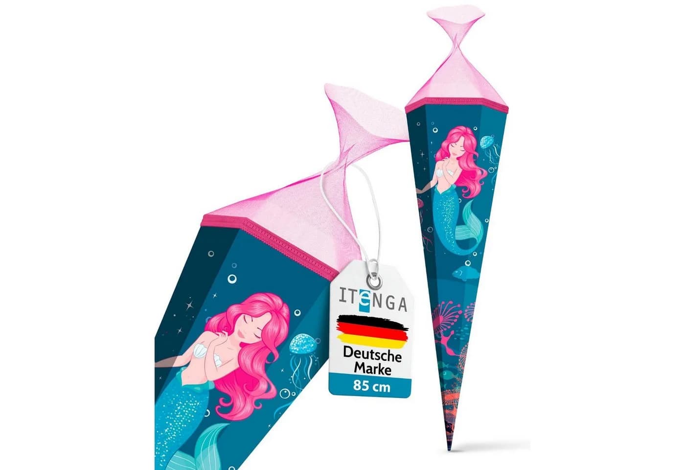 itenga Schultüte Meerjungfrau 85cm mit Tüllverschluss - Bild 3