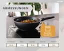 divory Wok-Pfanne 30 cm mit abnehmbarem Griff und Antihaftbeschichtung Bild 3