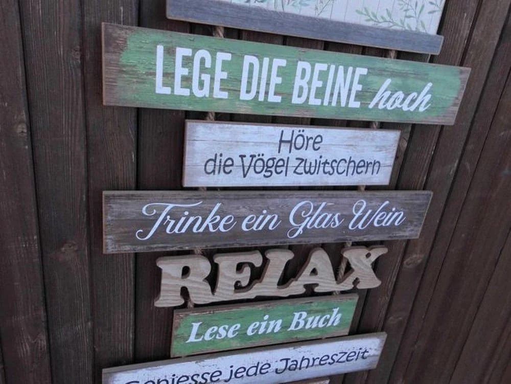 Deko-Impression Wanddeko Balkonschild Holz MDF Mehrfarbig