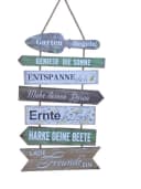 Deko-Impression Hängeschild Gartenregeln Bunt Holz MDF Bild 2