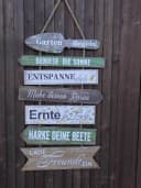 Deko-Impression Hängeschild Gartenregeln Bunt Holz MDF Bild 3