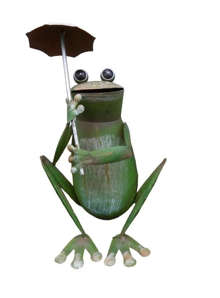 Deko-Impression Gartenfigur Frosch mit Regenschirm Eisen - Bild 2