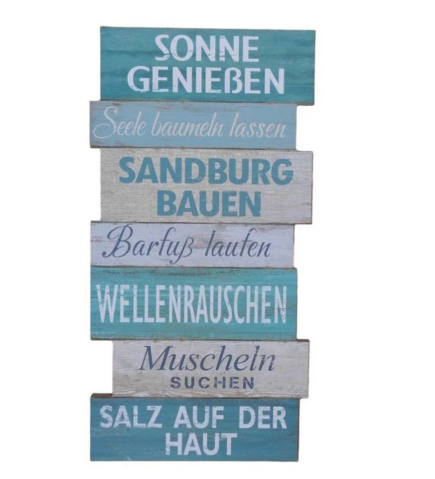 Deko-Impression Wanddekoobjekt Schild Strandregeln Gartenregeln Beach Relax Holz /MDF 49 cm - Bild 2