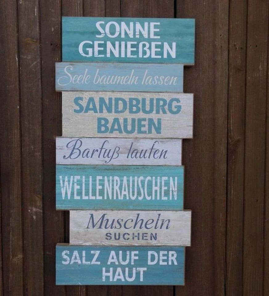 Deko-Impression Wanddekoobjekt Schild Strandregeln Gartenregeln Beach Relax Holz /MDF 49 cm - Bild 3