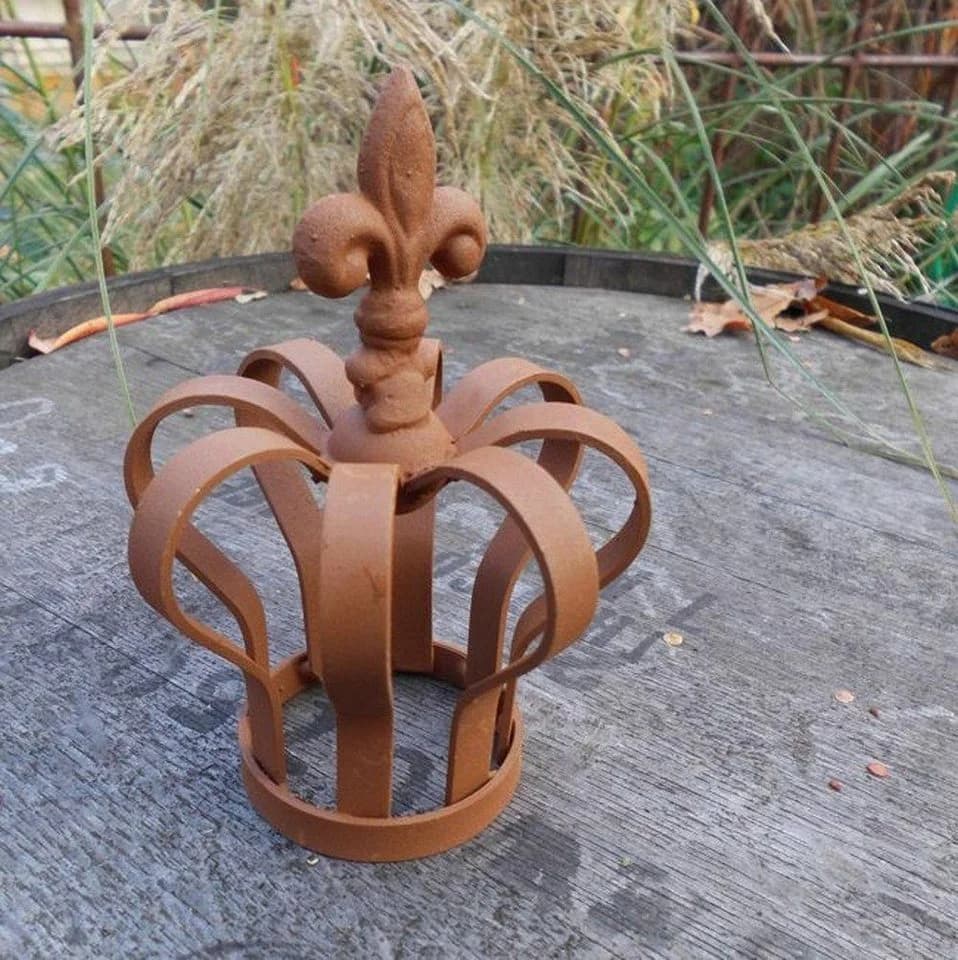 Deko-Impression Dekokrone massiv Rost Lilienform