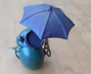Deko-Impression Frosch Zaunhocker mit Zylinder und Schirm Bild 3