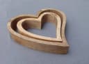 Deko-Impression Dekofigur Herzen Herzaufsteller Mango-Holz, fein geschliffen (2 St) Bild 1