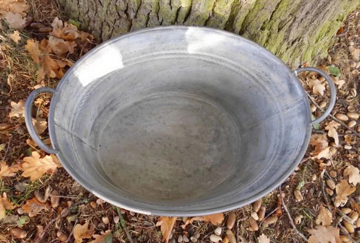 Deko-Impression Pflanzkübel Zinkwanne 43x33cm Grau - Bild 3