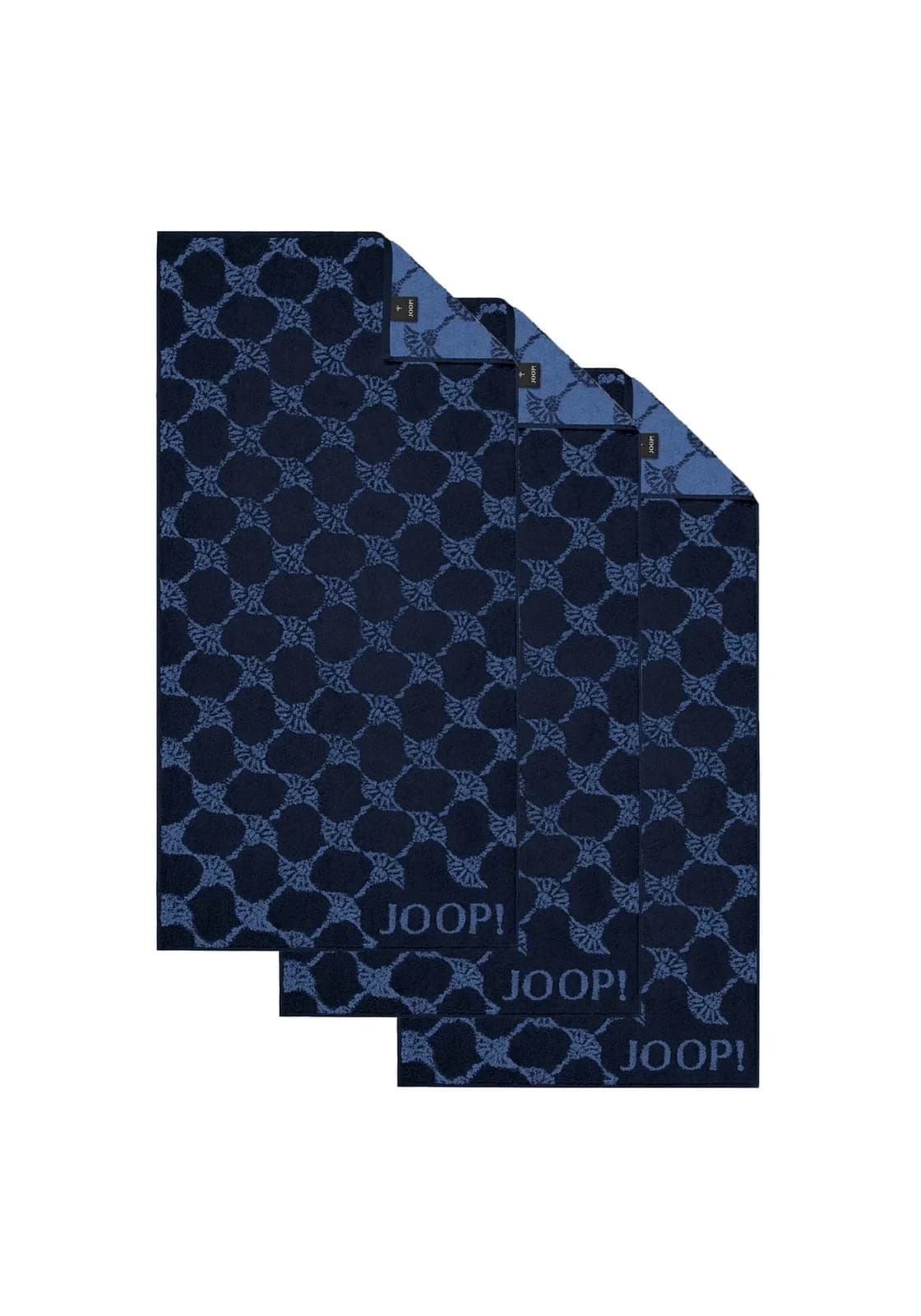 JOOP! Handtuch Classic 3er Pack Blau Cornflower 100% Baumwolle