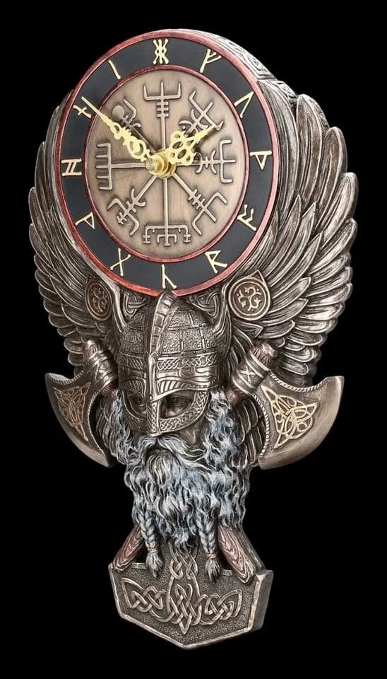 Figuren Shop GmbH Wanduhr Wikinger Vegvisir Veronese Dekoration - Bild 3