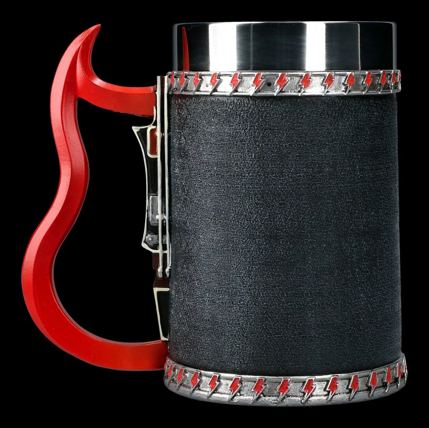 AC/DC Bierkrug Back in Black Metall & Kunststein - Bild 5