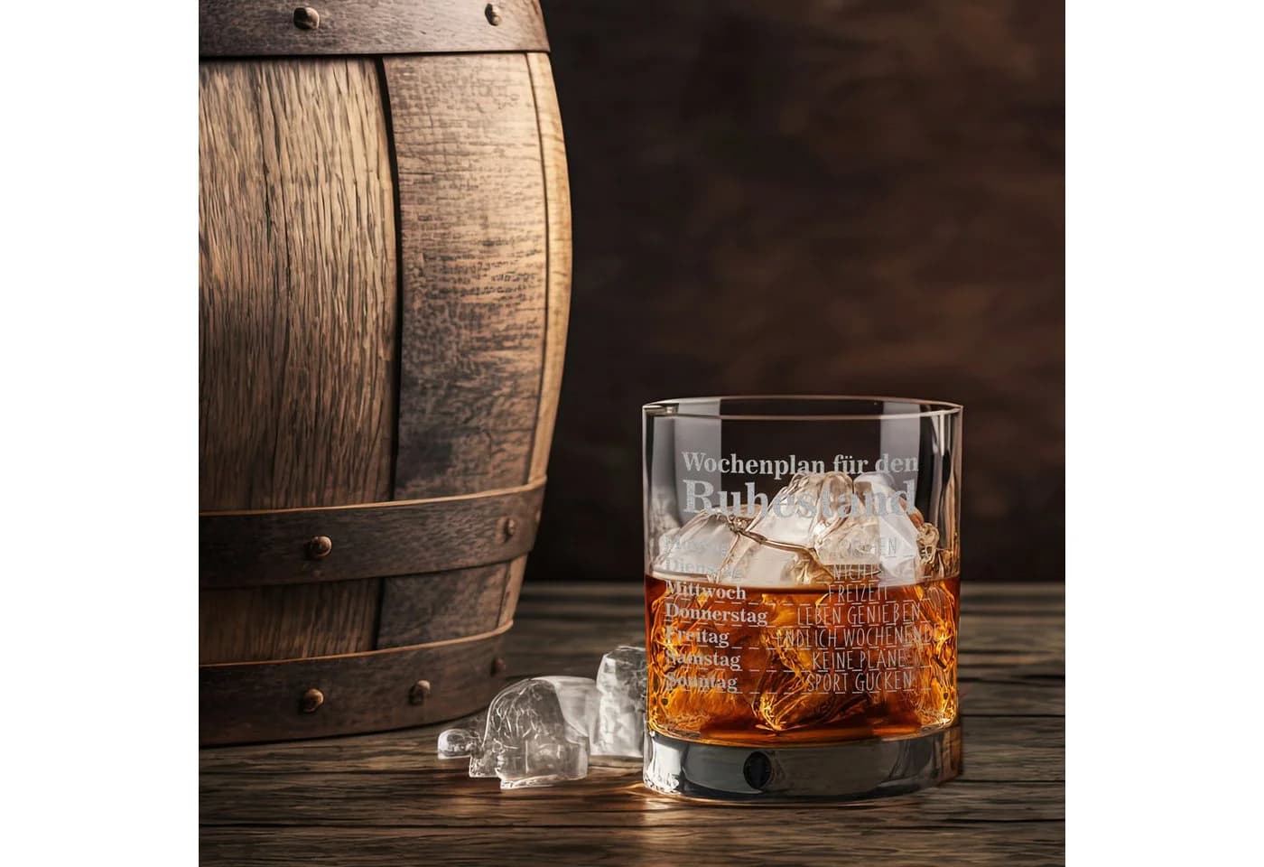 Lasernauten Whiskyglas mit Gravur Ruhestand