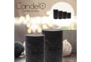 Candelo Stumpenkerze Kerzen Ambiente Rustic - Schwarz - 4er Set 12cm Bild 4