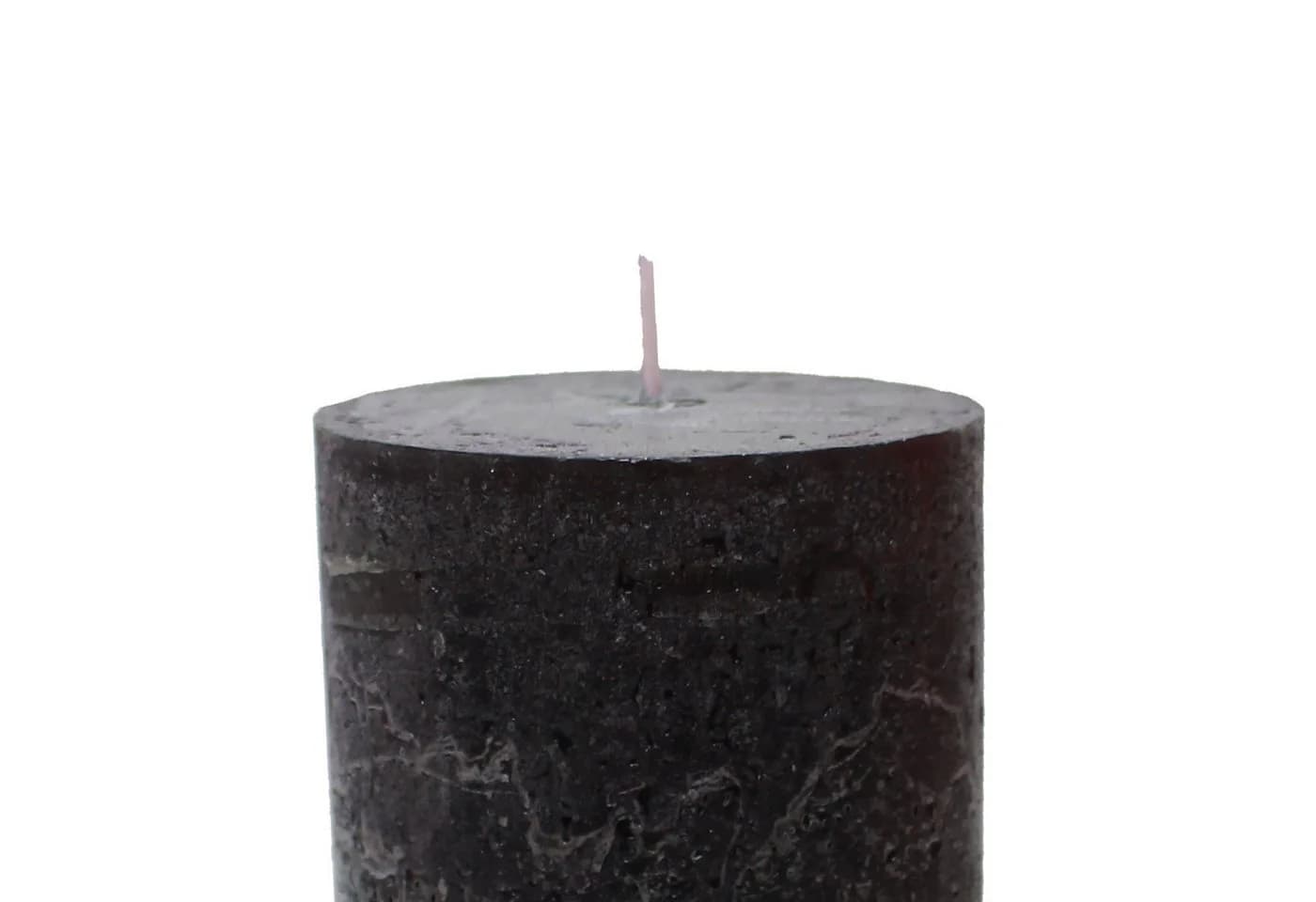 Candelo Stumpenkerze Kerzen Ambiente Rustic - Schwarz - 4er Set 12cm - Bild 5