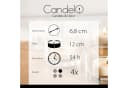 Candelo Stumpenkerzen 4er Set Schwarz-Gold 12cm 54h Adventskerzen Bild 1