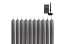 Candelo Spitzkerzen 10er Set Schiefergrau 7,5 Std Brenndauer 18,5cm Bild 1
