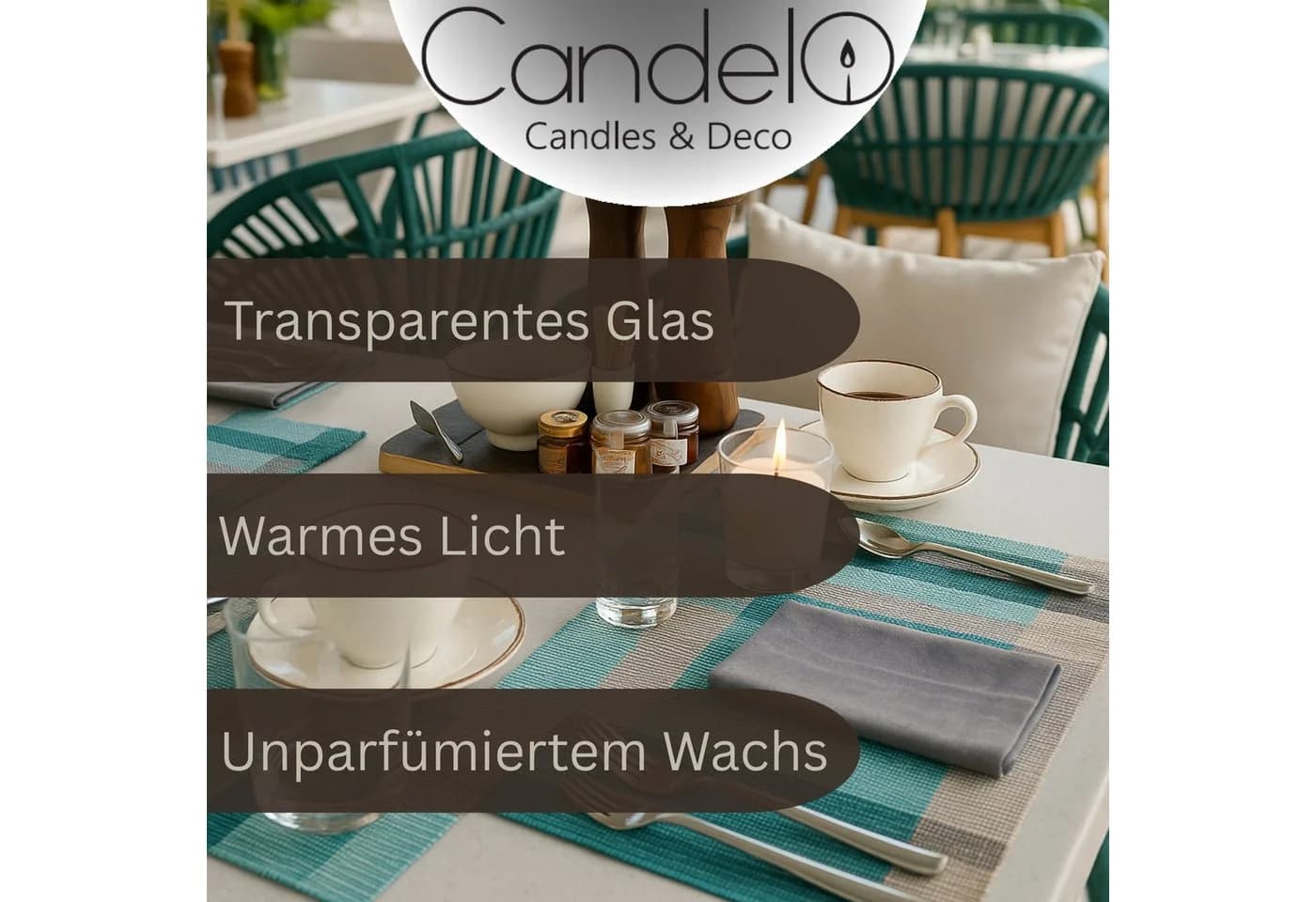 Candelo Votivkerzen 16-tlg. Weiß Glas Kerzen 12 Std. Brenndauer