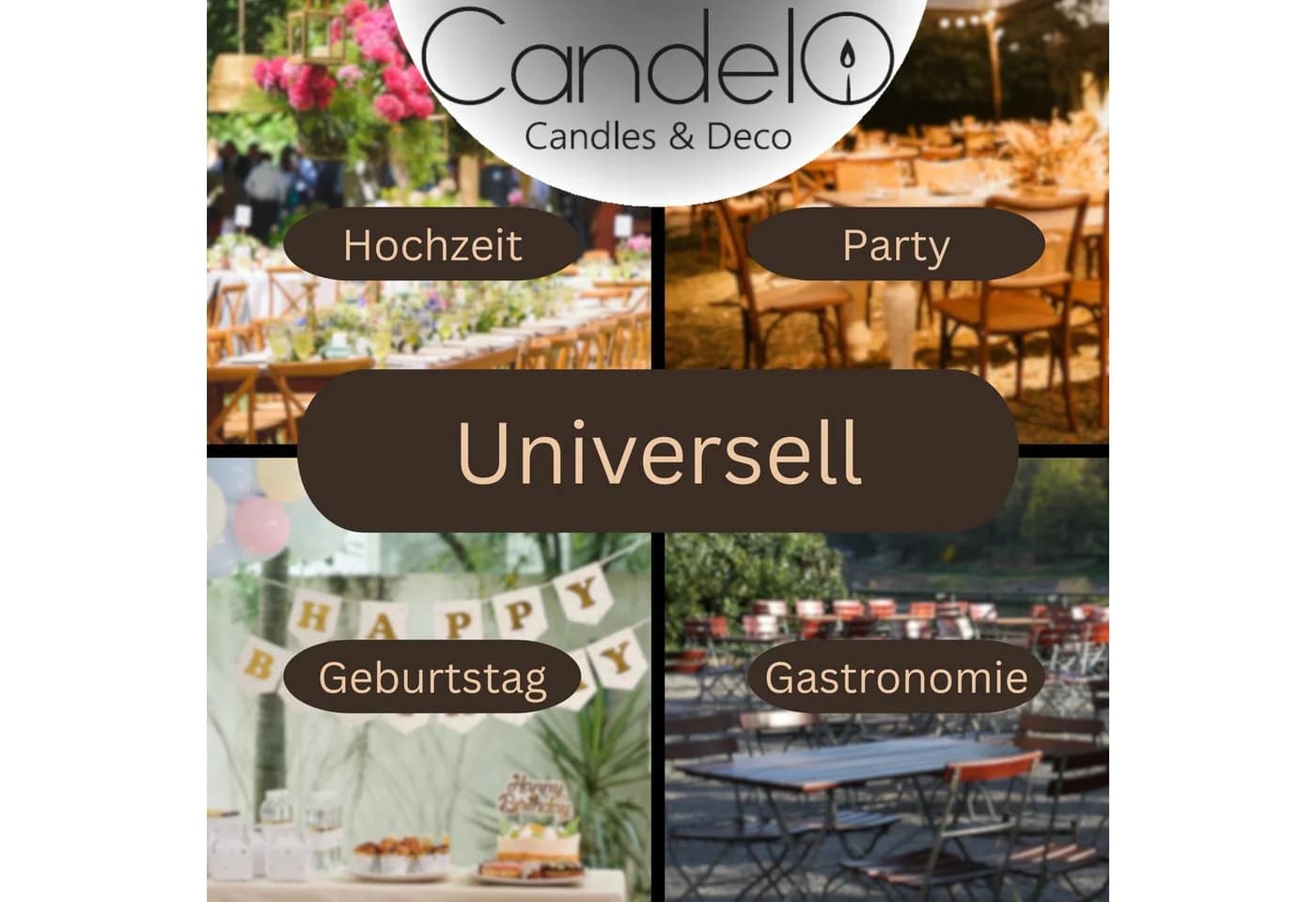 Candelo Votivkerzen 16-tlg. Weiß Glas Kerzen 12 Std. Brenndauer - Bild 4