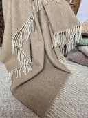 STTS Wolldecke TIROL A 100 % Schurwolle Beige/Braun Bild 3