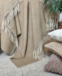 STTS Wolldecke TIROL A 100 % Schurwolle Beige/Braun Bild 4
