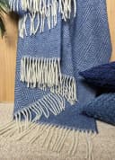 STTS Wolldecke TIROL M 100 % Schurwolle Blau Bild 4