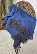 STTS Wolldecke TIROL 100% Schurwolle Braun-Blau Bild 5