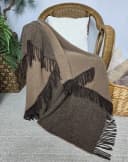 STTS Wolldecke TIROL 100% Schurwolle Beige/Braun Bild 1