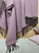 STTS Wolldecke TIROL 100% Schurwolle Braun-Rosa Bild 4