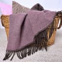 STTS Wolldecke TIROL 100% Schurwolle Braun-Rosa Bild 5