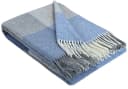 STTS Wolldecke "FARO Karo" Merinowolle-Kaschmir-Mix Grau-Blau Bild 2