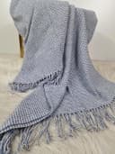 STTS Wohndecke PALMERA Plaid Kuscheldecke Weiß-Hellblau Bild 3