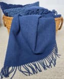 STTS Wolldecke TIROL 100% Schurwolle Blau 140x200 cm Bild 4
