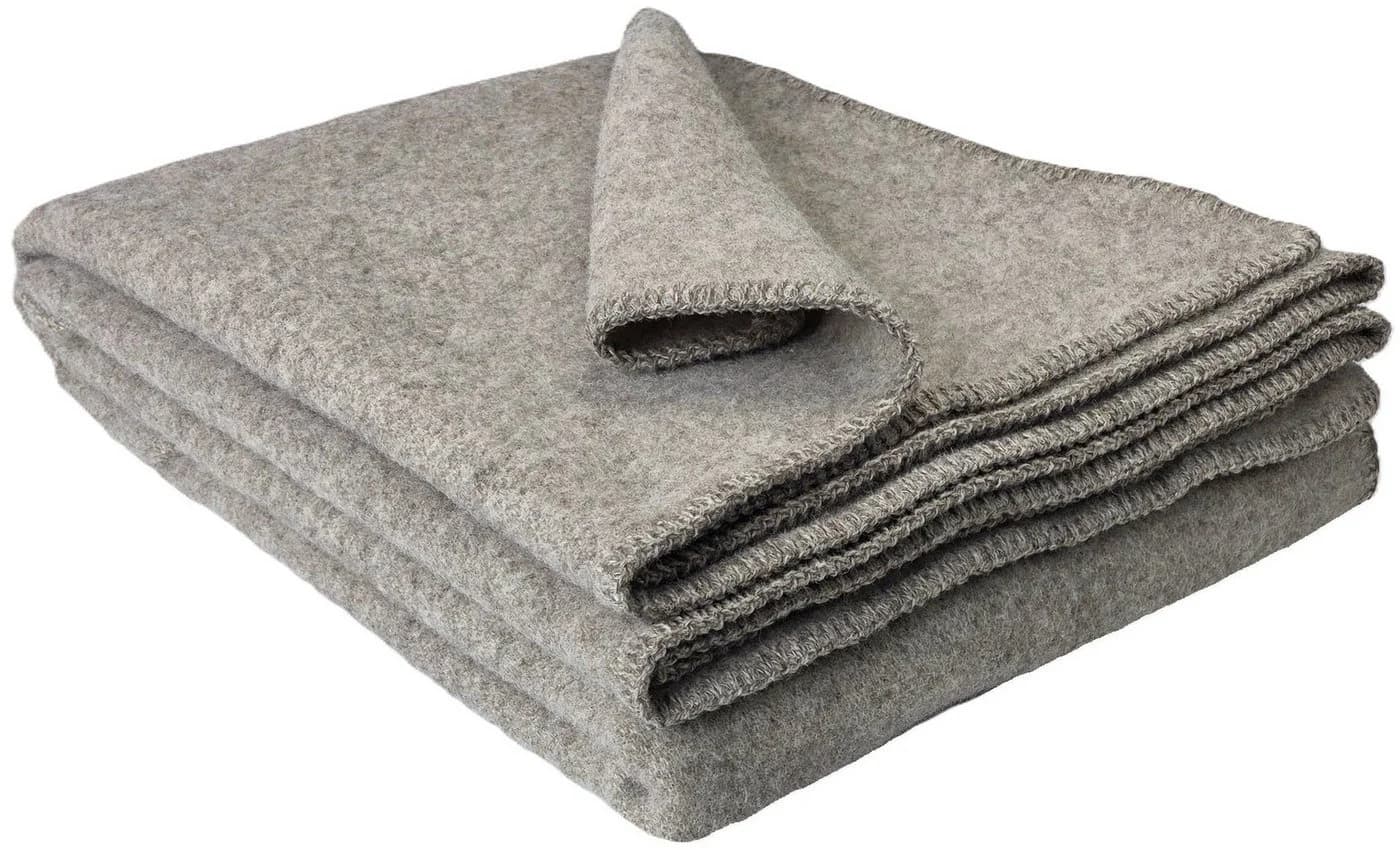 STTS Wohndecke Wolldecke 100% Schurwolle 150 x 200 cm "Selva" Braun - Bild 2