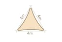 anndora Sonnensegel 4x4x4m Dreieck Beige UV-Schutz HDPE Bild 1
